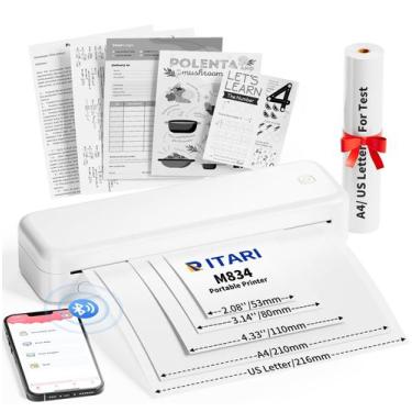 Imagem de Impressora portátil Itari M834 atualizada 300DPI Bluetooth
