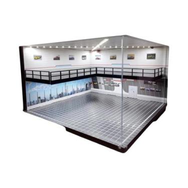 Imagem de Modelo De Garagem Miniatura 1/18 1/24 1/32 Com Iluminação, Cena De Est