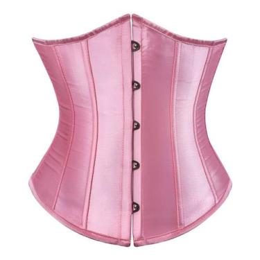 Imagem de Corset Underbust Cetim Espartilho Cinta Modeladora Afina Cintura - Mod