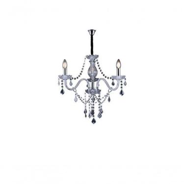 Imagem de Lustre Glam Maria Tereza Transparente 3 Braços E14 Taschibra