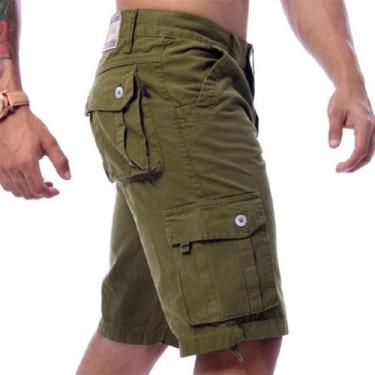 Imagem de Kit Com 3 Bermudas Masculino Cargo Lisas Coloridas Originais Baratas T