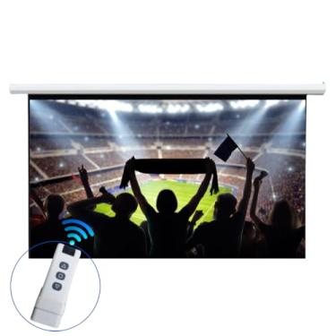 Imagem de Tela De Projeção 80 Pol Retrátil Elétrica 16:9 Controle Remoto Sem Fio
