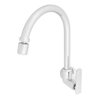 Imagem de Torneira Parede Cozinha Bica Alta Cromada Delinia Londrina