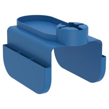 Imagem de Suporte de poltrona de silicone, bandeja de suporte de copo de sofá, versátil e fácil de instalar, bandeja de apoio de braço com bolso lateral, suporte de copo de sofá de silicone para bebidas