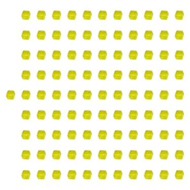 Imagem de Dynwave Jogo de tabuleiro com 100 cubos de acrílico, brinquedo sensorial interativo, brinquedos de treinamento sensorial, blocos de construção para, Amarelo