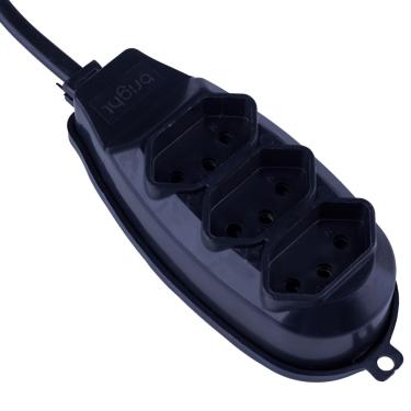 Imagem de Extensão 3 Tomadas 5m Bright Preta