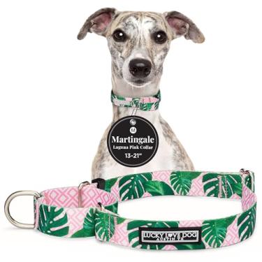 Imagem de Lucky Love Dog Coleira de gamarra para cães médios, coleira premium antideslizante, ótima para chicotes, galgos e mais (média, laguna)