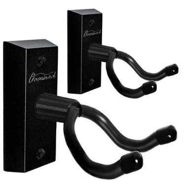 Imagem de Pacote com 2 cabides de montagem na parede para ukulele Onmiwod Black 