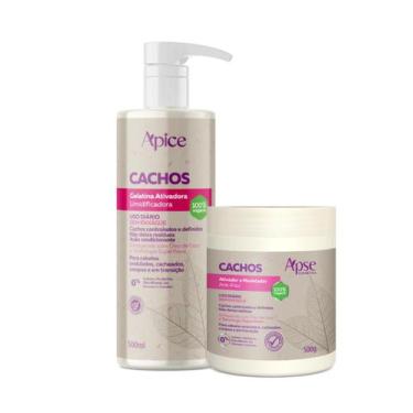 Imagem de Kit Ativador 500g E Gelatina 500ml Cachos - Apse - Apice