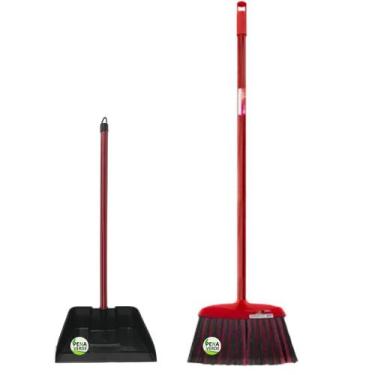 Imagem de Kit Vassoura Condor Madri Cabo 120Cm + Pá Coletora Com Cabo 60cm Pazin