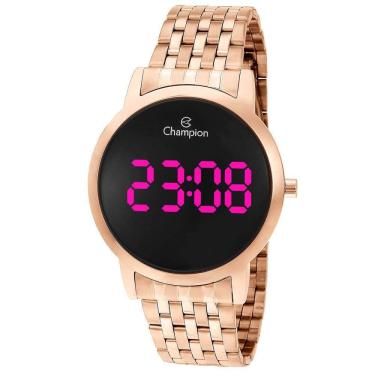 Imagem de Relógio CHAMPION feminino digital rosê preto CH40099Z