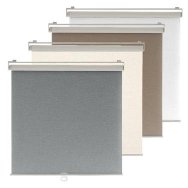 Imagem de Ajadeblind Persianas blackout para janelas, persiana com isolamento térmico, persianas blackout totais para casa, escritório, quarto, porta (linho Gery, 61 x 182 cm)