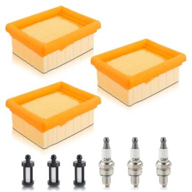 Imagem de AUTOKAY BR800 Filtro de ar filtro de óleo combustível kit de vela de ignição serve para Stihl BR800 BR800C BR800X Magnum mochila soprador de folhas RE# 4283-141-0300 4283-141-0300A 4283-141-0300B 0000