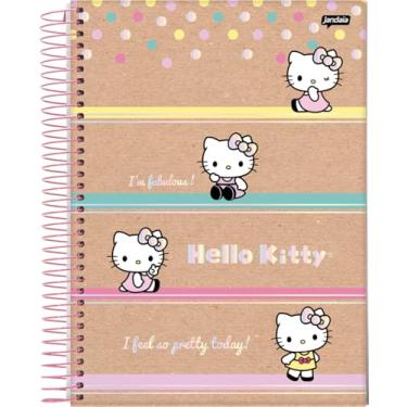 Imagem de Jandaia - Caderno Espiral Universitário CD 1 Matéria 80 Fls Hello Kitty Kraft Im Fabulous FSC
