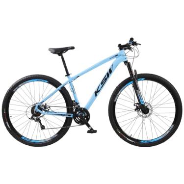Imagem de Bicicleta Aro 29 KSW 24v Freio Hidraulico Suspensão C/Trava Cambios Shimano - Azul Bebe 15