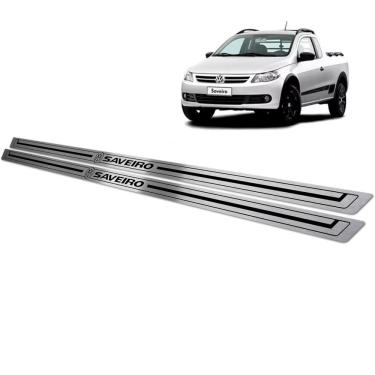 Imagem de Soleira De Porta Volkswagen Saveiro G5 Aço Inox Preto