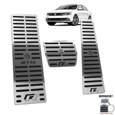 Imagem de Pedaleira Automático + Descanso Jetta R-line 2011/2018 Preto