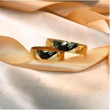 Imagem de Aliança Em Ouro18k - Modelo Maldivas 5 Gramas - Genérico, Amarelo, 24