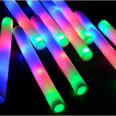 Imagem de Suigreoy Glow Sticks, 200 unidades de bastões de espuma LED, 3 modos d
