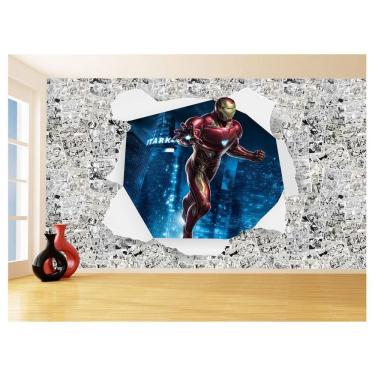 Imagem de Papel De Parede 3D Heróis Página Quadrinhos Hq 3,5M Nhma218