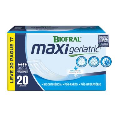 Imagem de Absorvente Geriátrico Biofral Maxi Geriatric Leve 20 Pague 17 Unidades