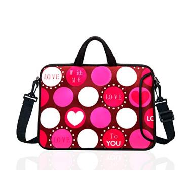 Imagem de Bolsa de ombro para laptop de 14 polegadas com alça para Netbook/MacBook Air Pro de 13" 13,3" 14" 14" 14", Red Heart, 13.3" 14 inch