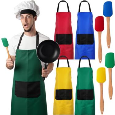 Imagem de Berlune Conjunto de 8 peças de presente mágico de cozinha de Natal, conjunto de espátulas de silicone para vizinhos, festas de Natal, presentes de inauguração de casa