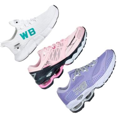 Imagem de Tenis Casual Masculino (Knit Branco Verde Dm01 Rosa DM03 Lilas, BR, Adulto, Numérico, 36)