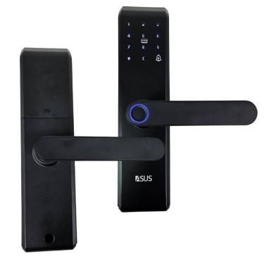 Imagem de Fechadura Digital Eletronica Biometrica Wifi App Celular Abre Portao Porta Senha Chave