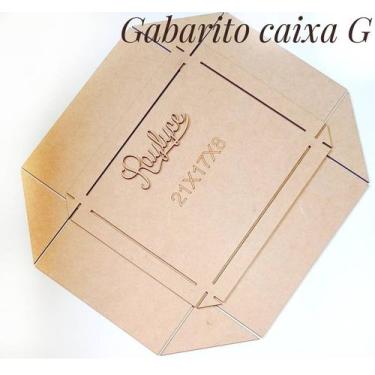 Imagem de Molde para montar caixa de papel G - Raylyce