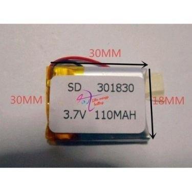 Imagem de Bateria 3,7v 110 Mah 3mm X 18mm X 30mm  C/2 Fios - bgb