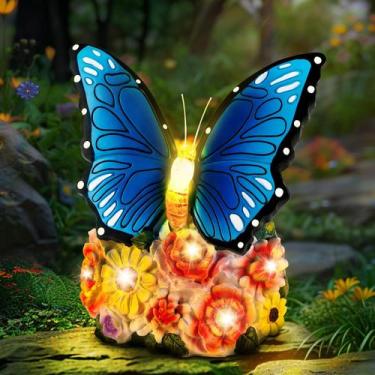 Imagem de Luz solar de estátua de borboleta Linkax Garden, decoração externa