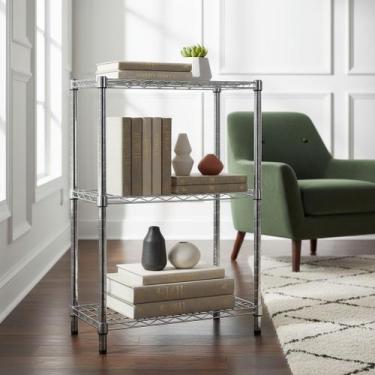 Imagem de Estante De Aco Cromado 3 Prateleiras 90x60x35cm 150kg - Spaceo