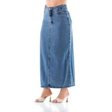 Imagem de Saia Jeans Feminina Arauto Maxi Longa