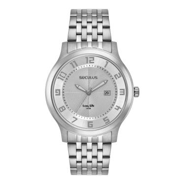 Imagem de Relógio Seculus Masculino Ref: 44265g0svna2 Social Prateado