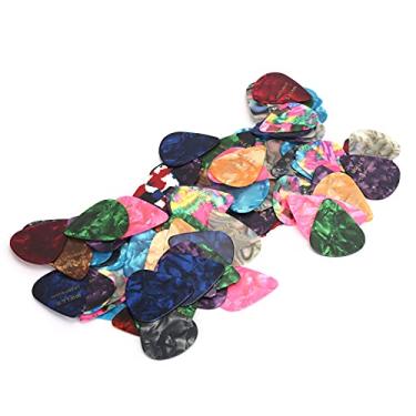 Imagem de RiToEasysports Picaretas de Guitarra de PVC Duráveis ​​para Baixo Acústico Elétrico Banjo Ukulele - Conjunto Colorido de 100 Unidades