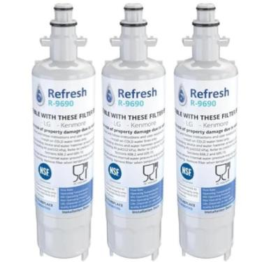 Imagem de Refresh NSF-53 Filtro de água de refrigerador de substituição premium compatível com Kenmore 46-9690, ADQ36006102 e LG LT700P, ADQ36006101 - Modelo R-9690Plus / R-9690Plus-S (3 pacotes)