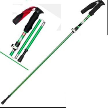 Imagem de Bengalas Femininas Ajustáveis, Bastões De Trekking Dobráveis, Bengala Dobrável Para Montanhismo, Muleta Telescópica Para Viagens, Green, 95-110cm/37-43inch