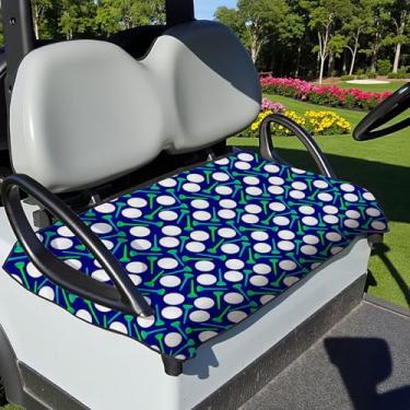 Imagem de Capas de assento de carrinho de golfe, cobertor de toalha de assento de carrinho de golfe com estampa de bolas, 100% microfibra, macio e confortável, carro de clube universal e mais carrinhos de golfe
