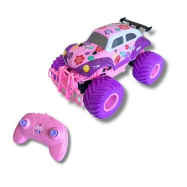 Imagem de Carrinho de Controle Remoto Total Rosa Recarregavel Fusca - JJT