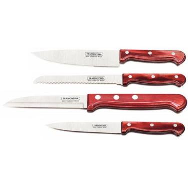 Imagem de Conjunto de Facas Tramontina Polywood 4 Peças