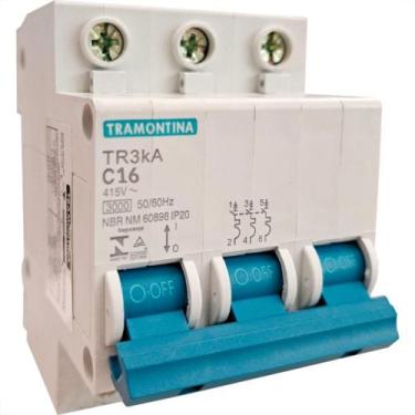 Imagem de Disjuntor Tramontina ''Din'' Tripolar 16A. C - TRAMONTINA ELETRIK