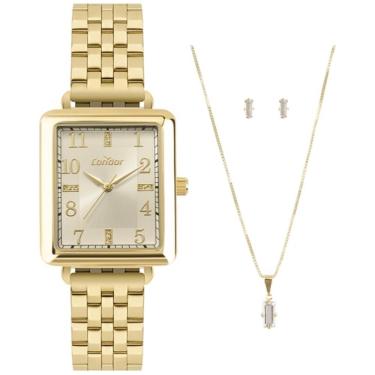 Imagem de Relógio Condor Feminino Ref: Co2035njn/k4x Dourado + Semijóia