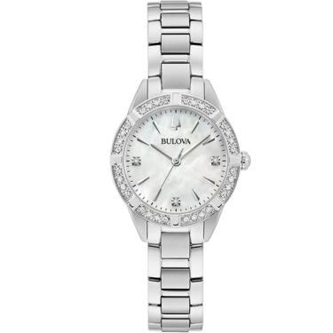 Imagem de Relógio Bulova Feminino Ref:96r253 Sutton Diamond Prateado