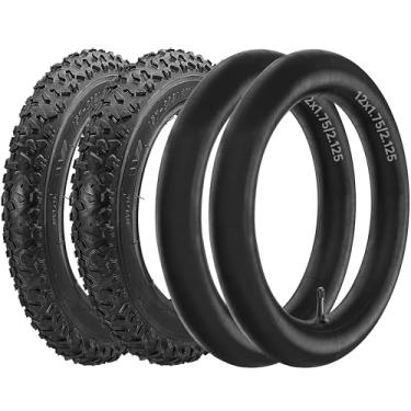 Imagem de GLDYTIMES (57-103) Conjunto de 2 pneus e tubos 12 1/2x2 1/4, substituição para tubo de pneu de 12,5 x 2,25, para Razor Pocket Mod, Currie, Schwinn, GT, IZIP, eZip, 2 peças
