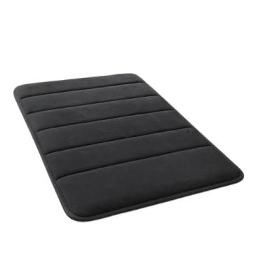 Imagem de Kit 1/2 Tapetes Ultra Soft Absorvente Antiderrapante Macio Secagem Rápida Poliéster Lavanderia Banheiro Tapete Antiderrapante Banheiro(2,Cinza Escuro)