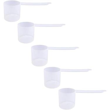Imagem de Colher de medição de plástico, 4 colheres de sopa (63 cc | 63 ml) colheres de cabo longo para pós, grânulos, café, alimentos para animais de estimação, suprimentos de panificação, proteína e outros