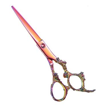 Imagem de Generic Tesoura de cabelo rosa, 16,5 cm de comprimento, tesoura de barbeiro profissional, lâmina de aço inoxidável, estilo contemporâneo