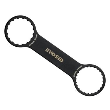 Imagem de EVOSID Ferramenta de remoção de chave de suporte inferior multifuncional de bicicleta, material de aço inoxidável 44 mm/16 dentes e 46 mm/24 dentes de bicicleta oca pedaleira inferior ferramenta de