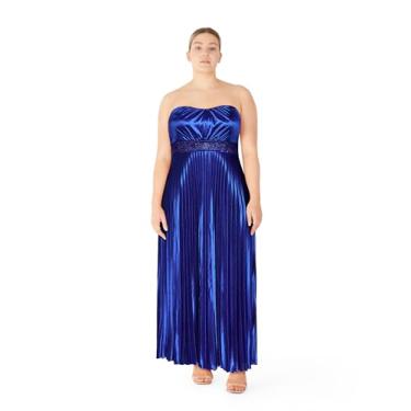 Imagem de City Chic Vestido feminino plus size - Maddison Maxi, Meia-noite, 50